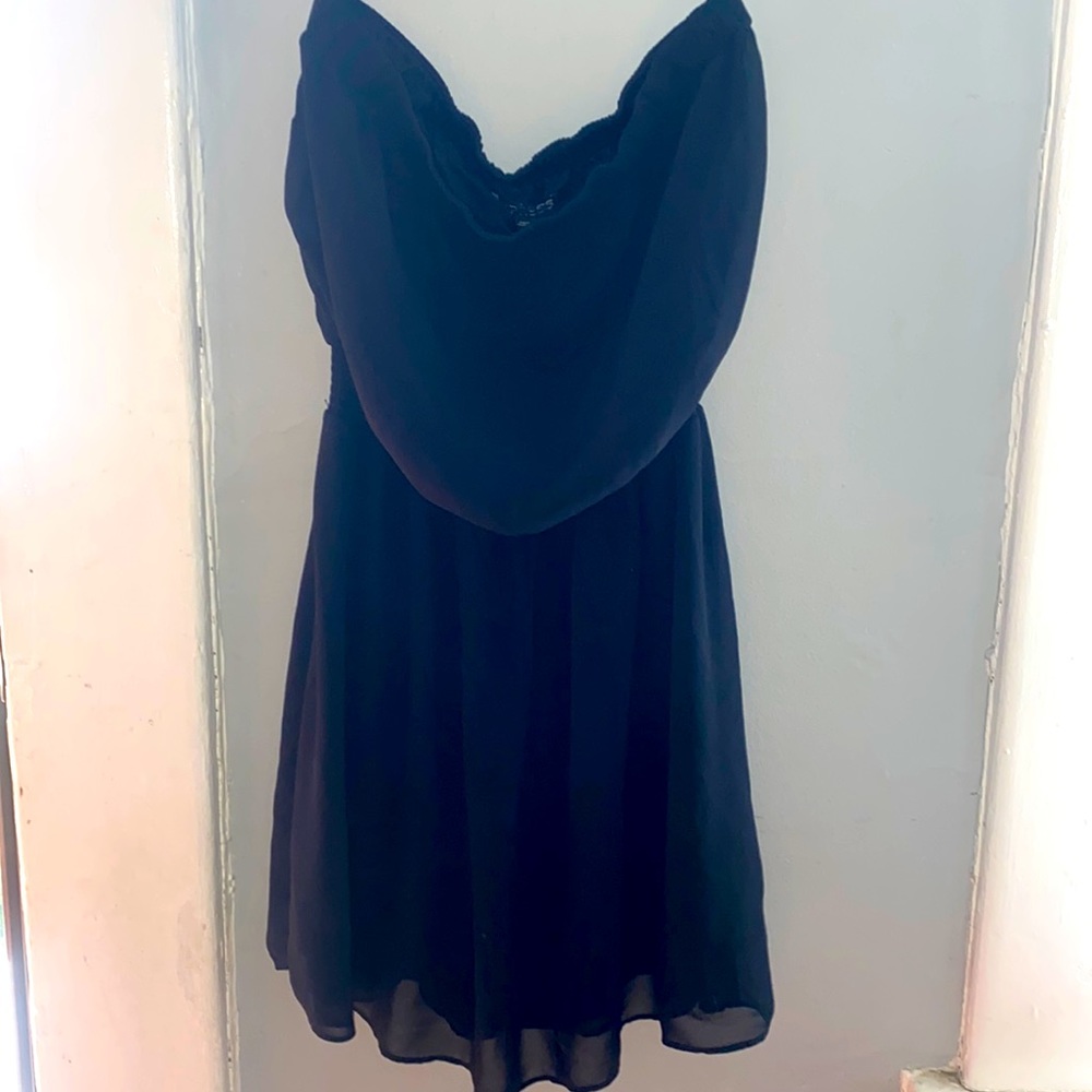 Express black strapless dress size small